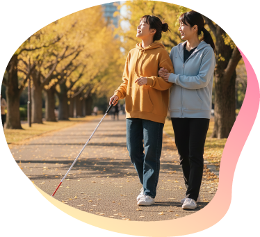 同行援護の様子